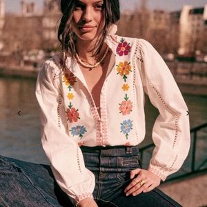 Sézane Yolanda Shirt size 34, fits size 2